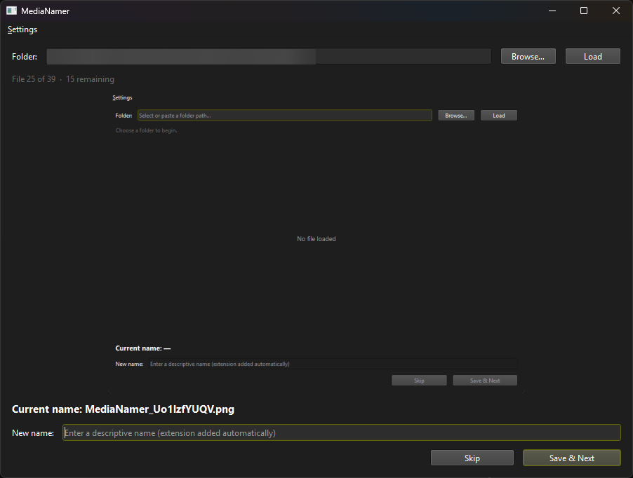 MediaNamer app screenshot