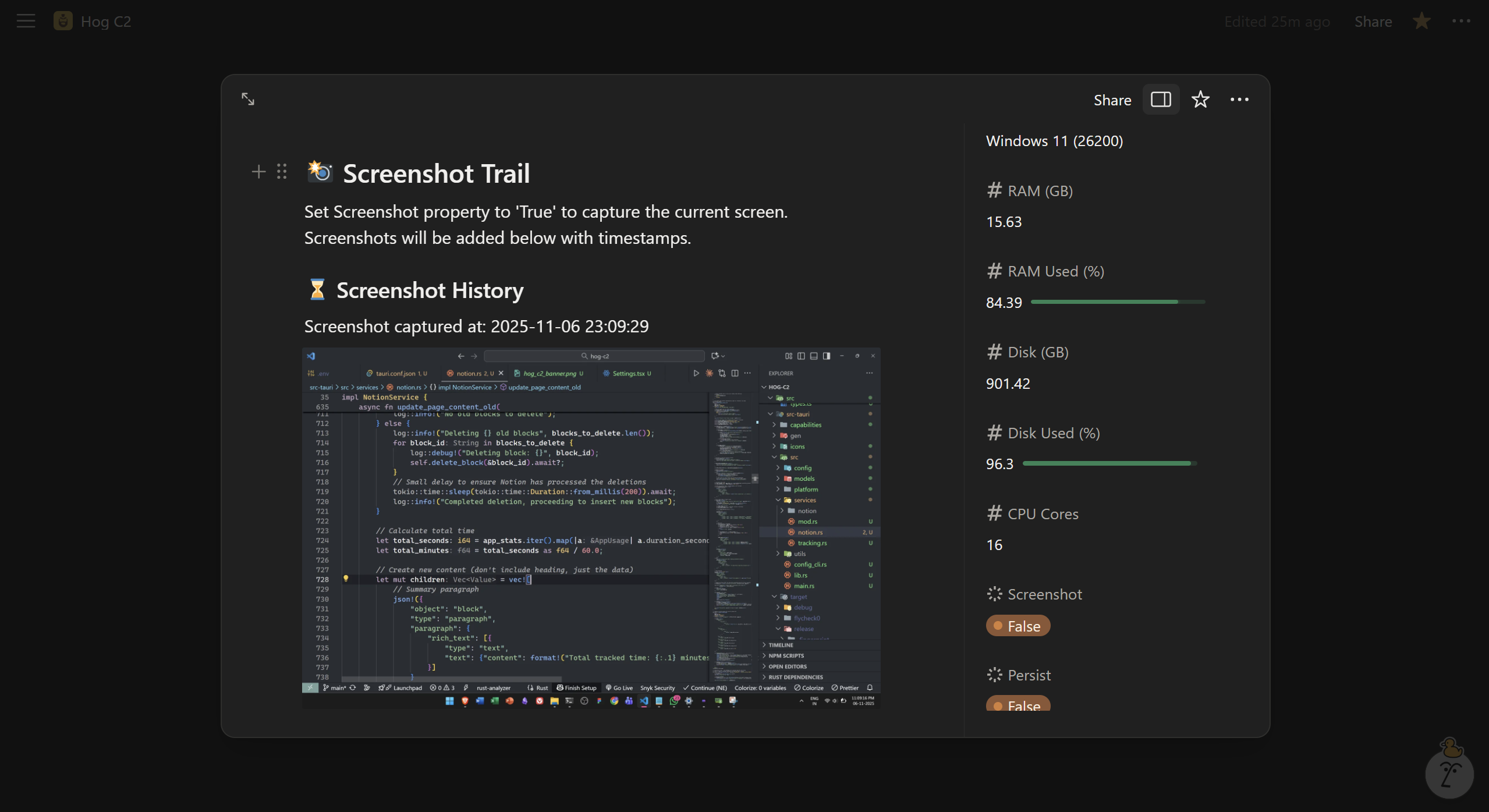 Screenshot Demo