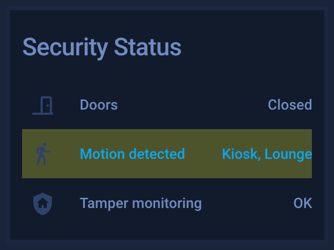 Security group (Dark theme)