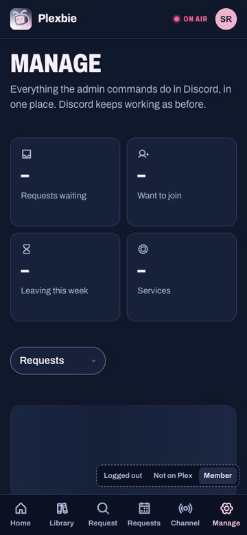 Swiping a request card to approve it and holding a button to decline another