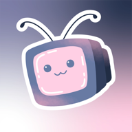 Plexbie, a little retro TV with a pink screen