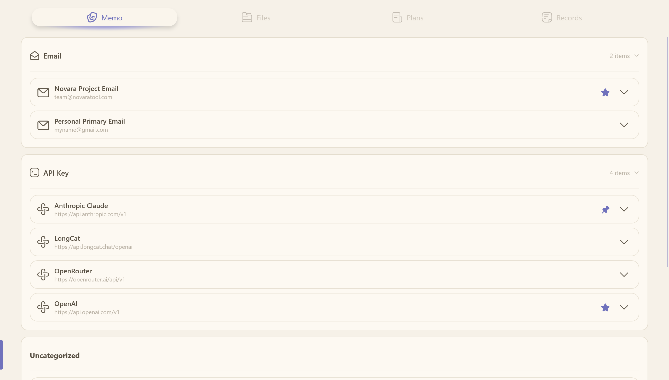 Memo manager