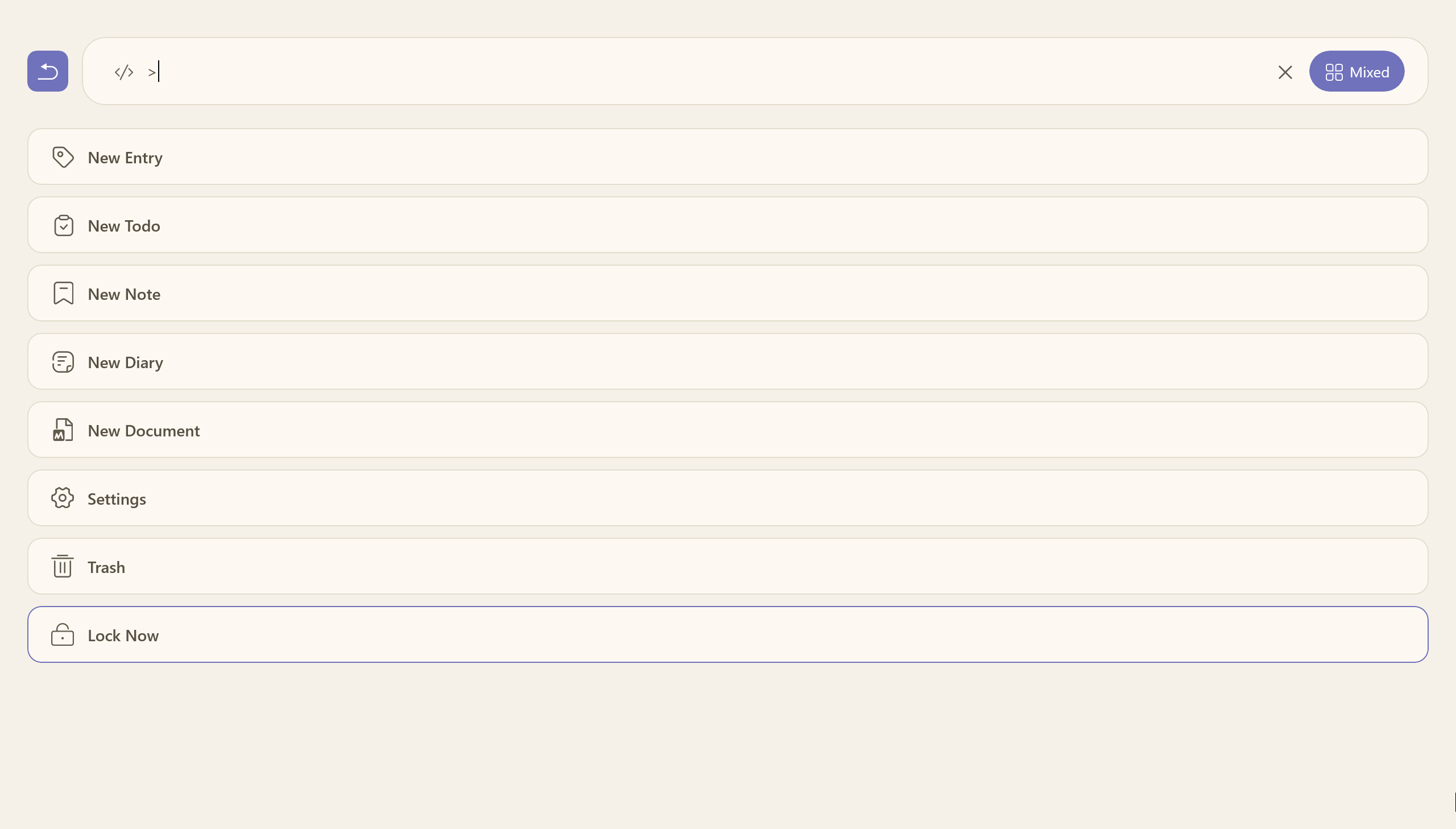 Command palette tools