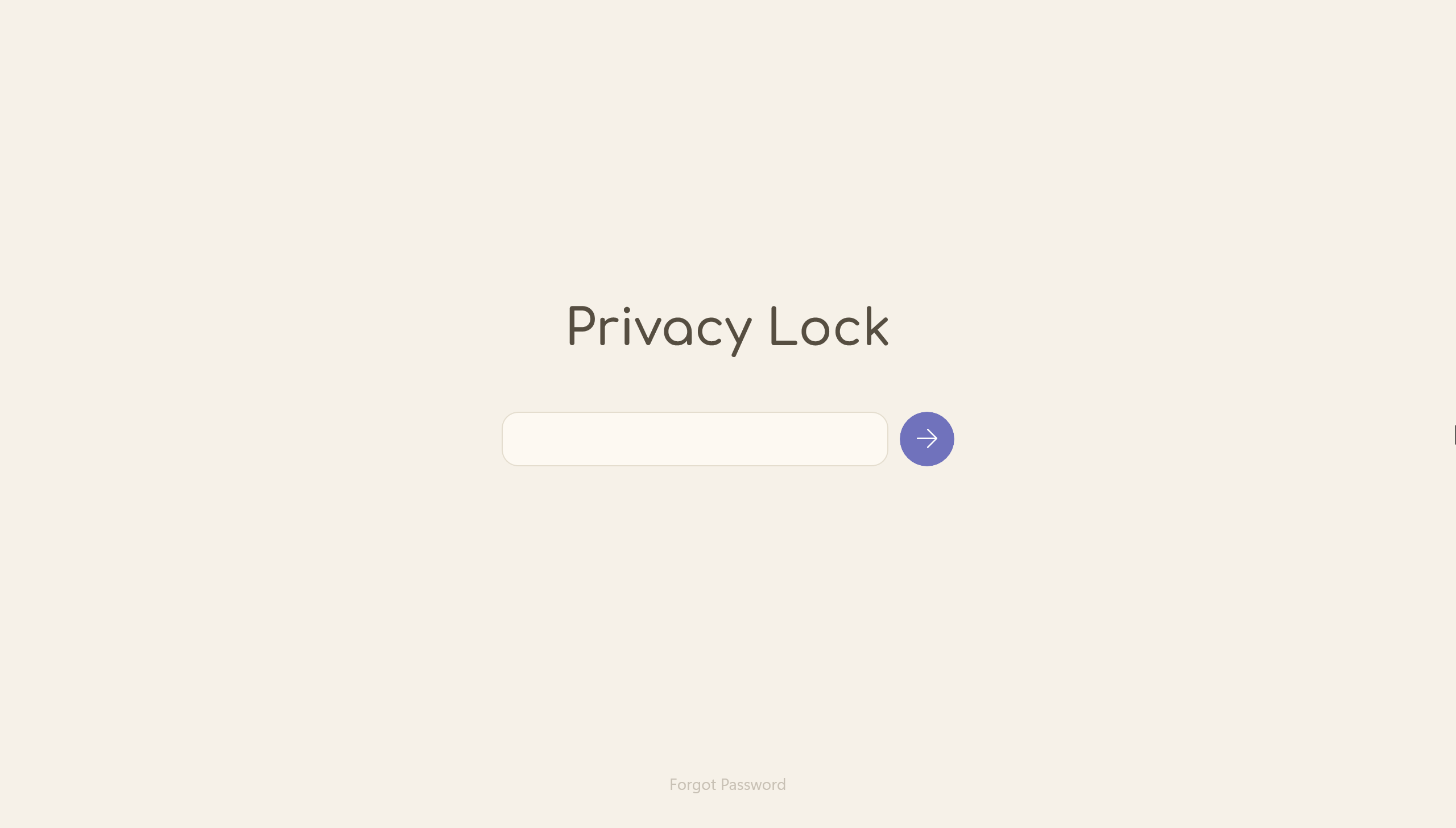 Privacy lock screen