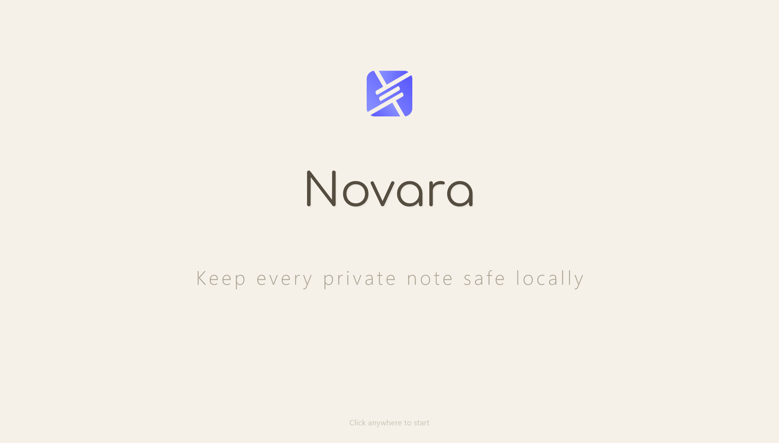 Novara welcome page