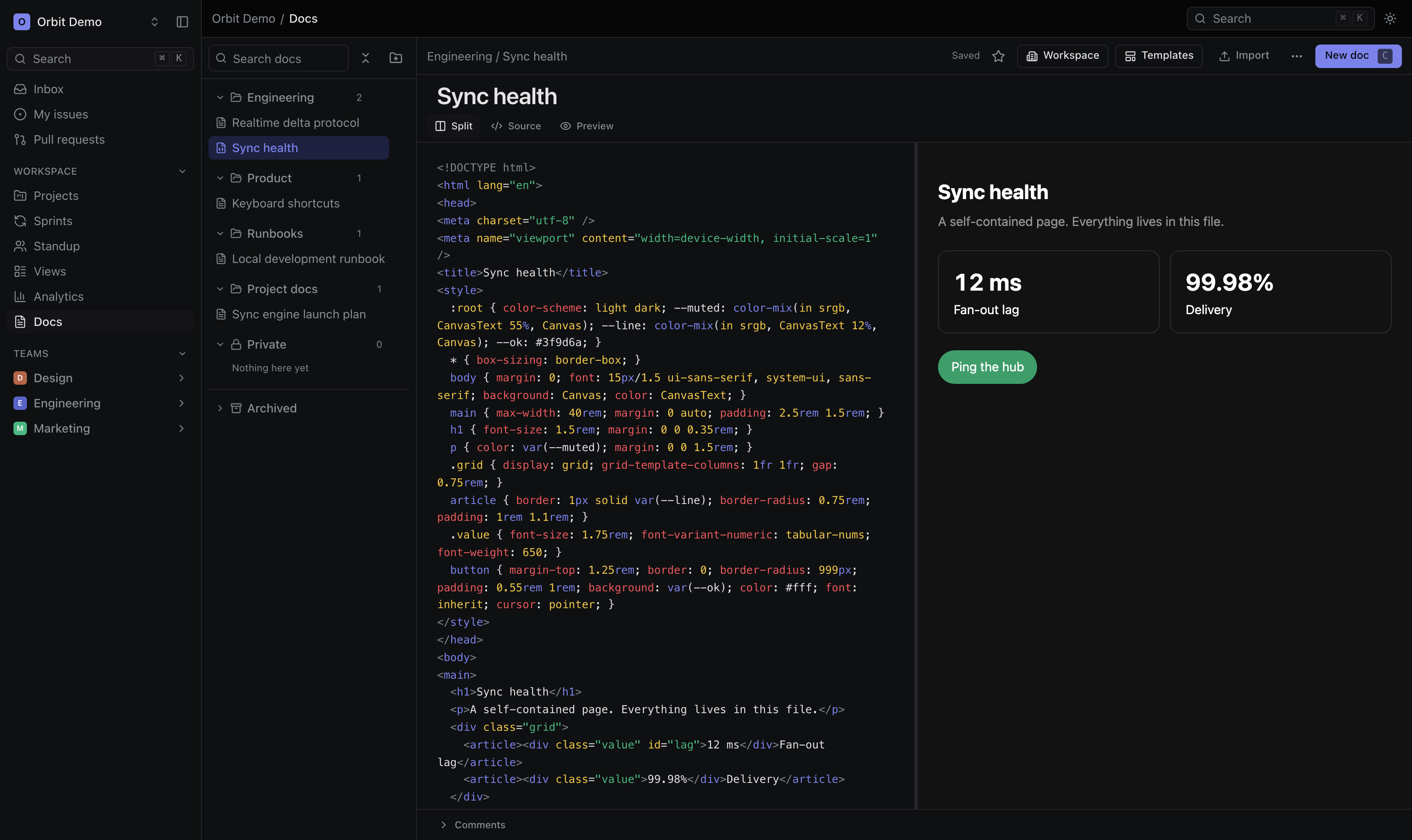 HTML page