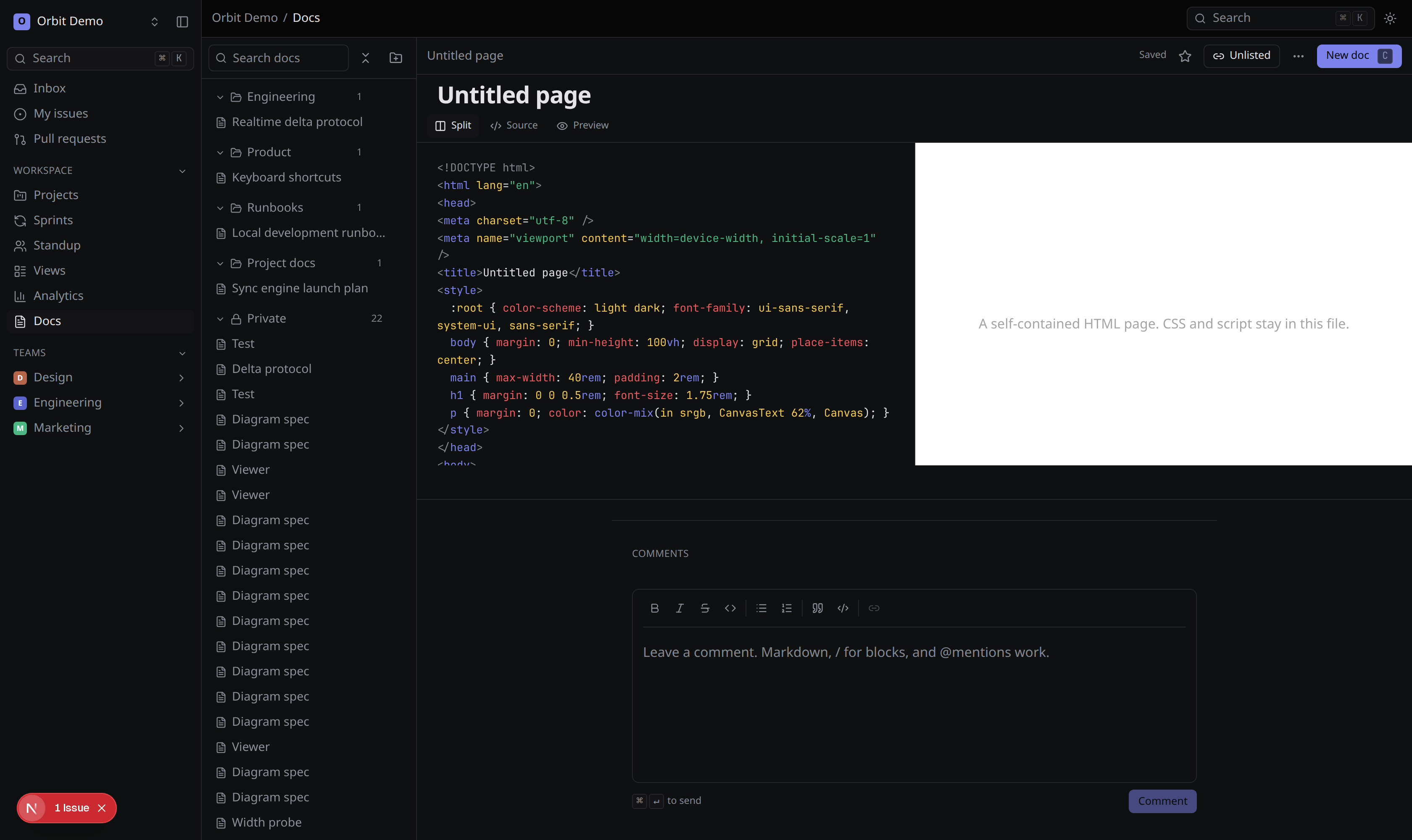 HTML page