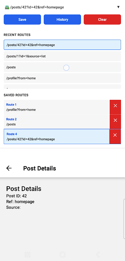 Expo Router DevTools Demo