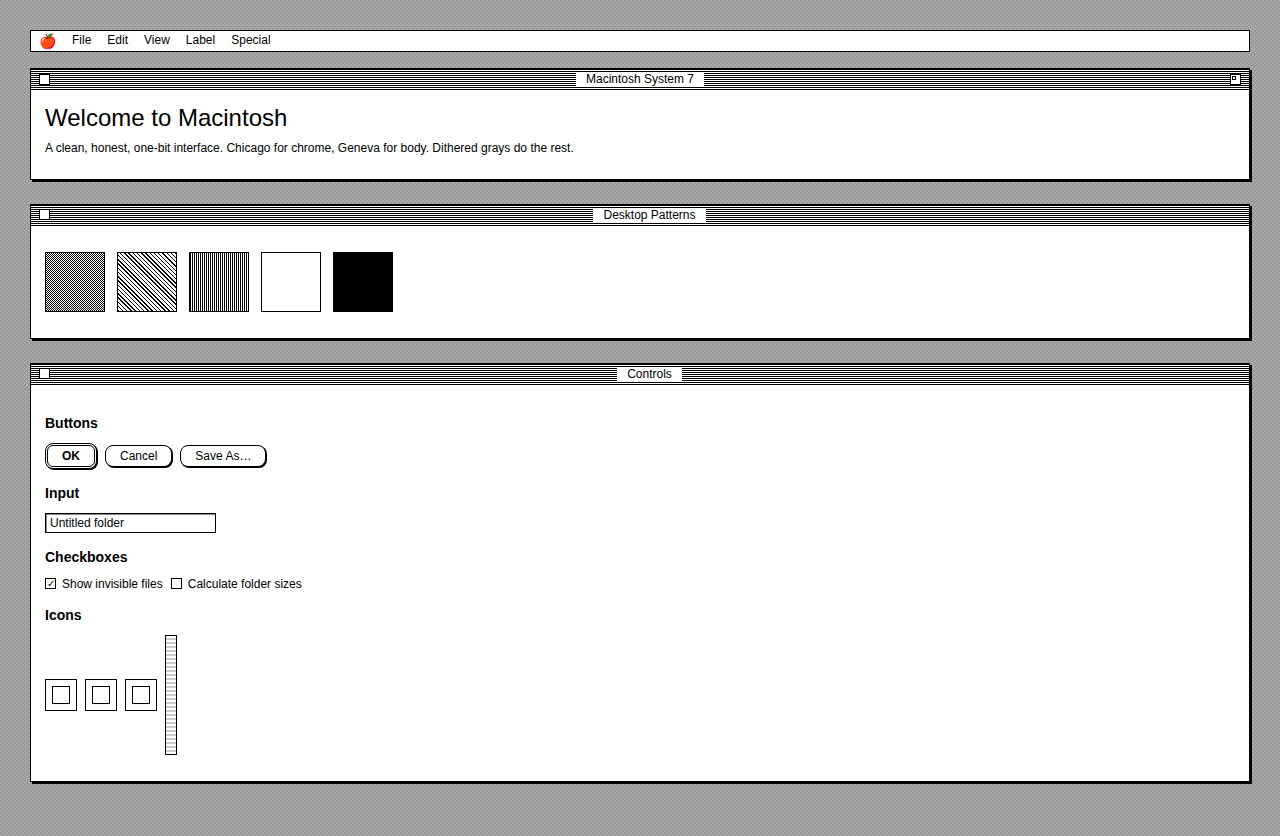 Mac System 7 UI