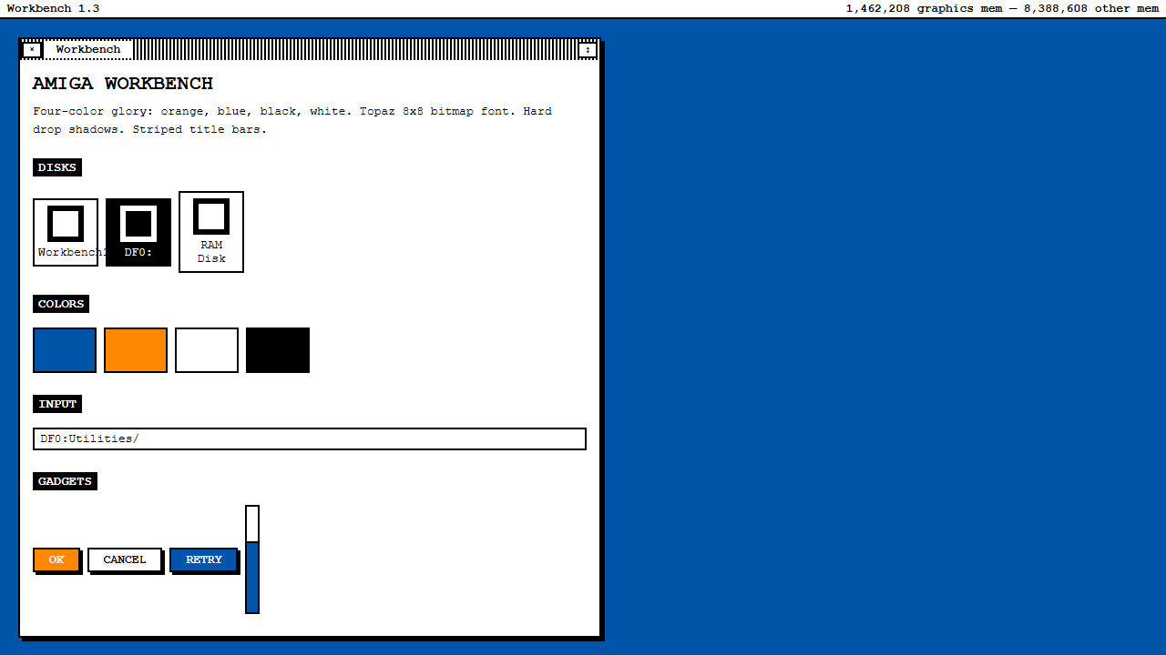 Amiga Workbench UI