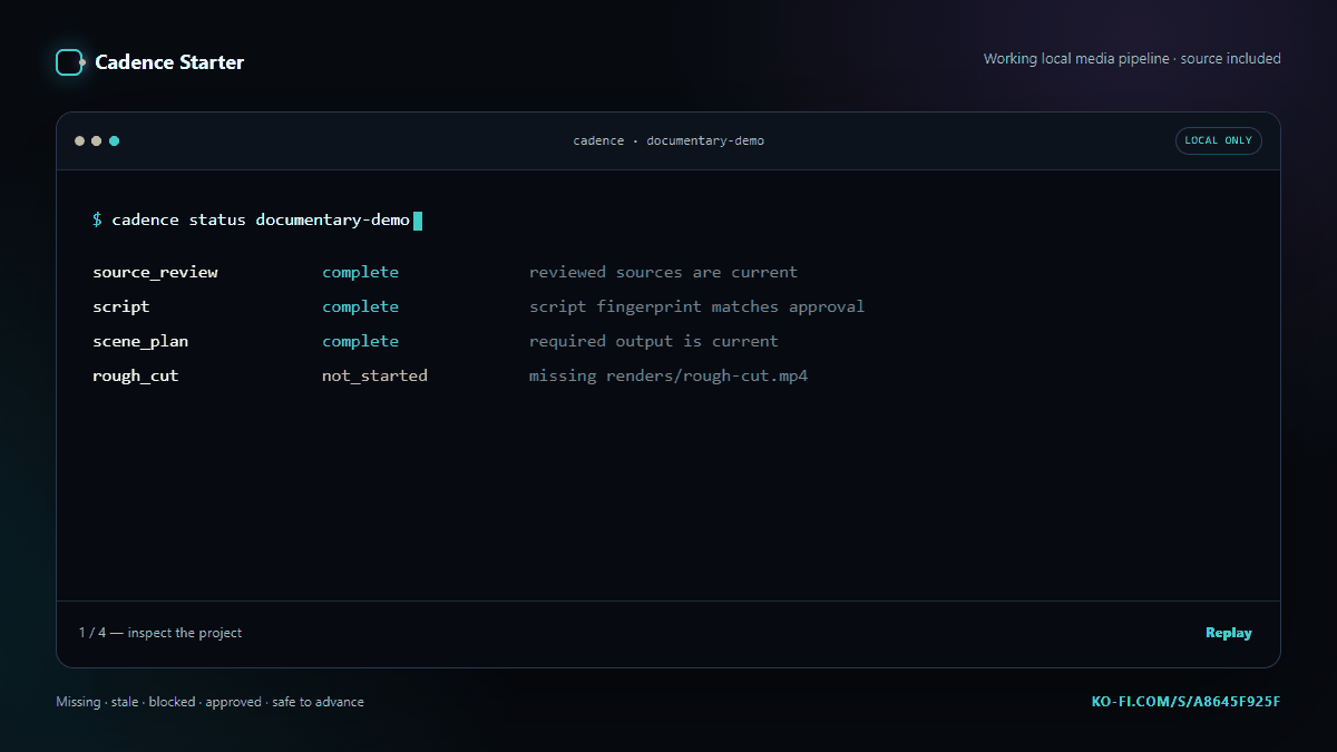 Cadence Starter approval-staleness walkthrough