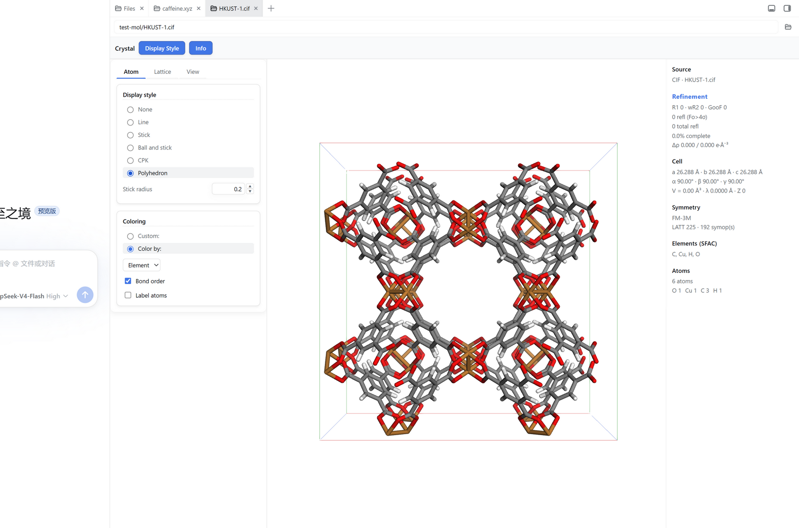 Display Style dialog — Polyhedron display style