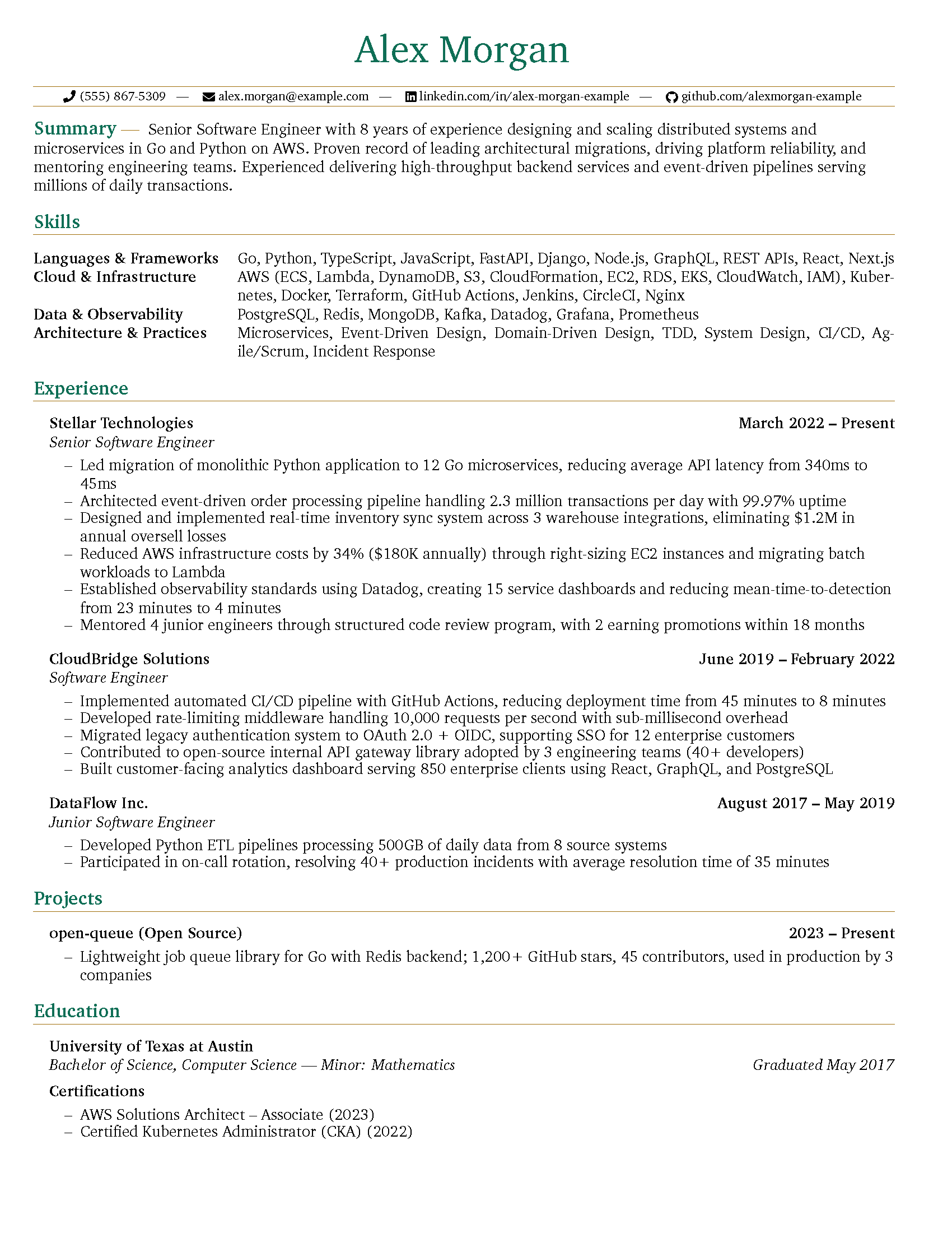 Sample Resume