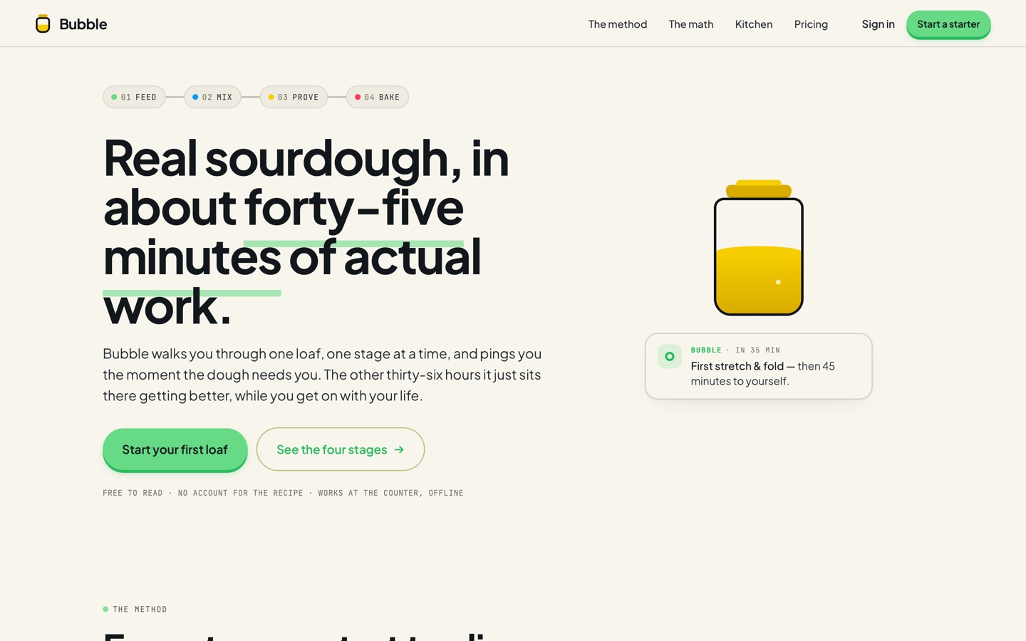 Bubble guided sourdough app hero