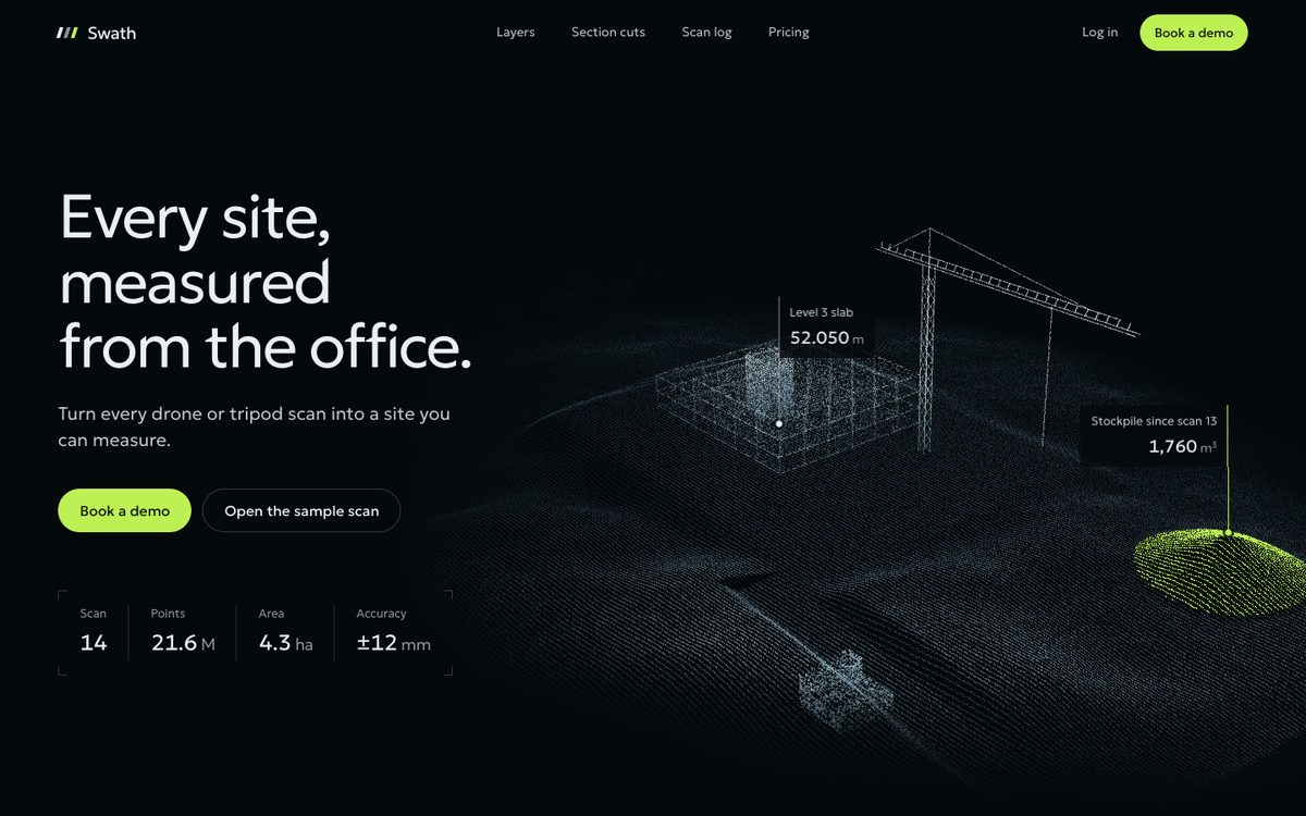 Vantage theme: Swath, construction site scans