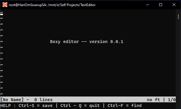 Boxy Text Editor Preview