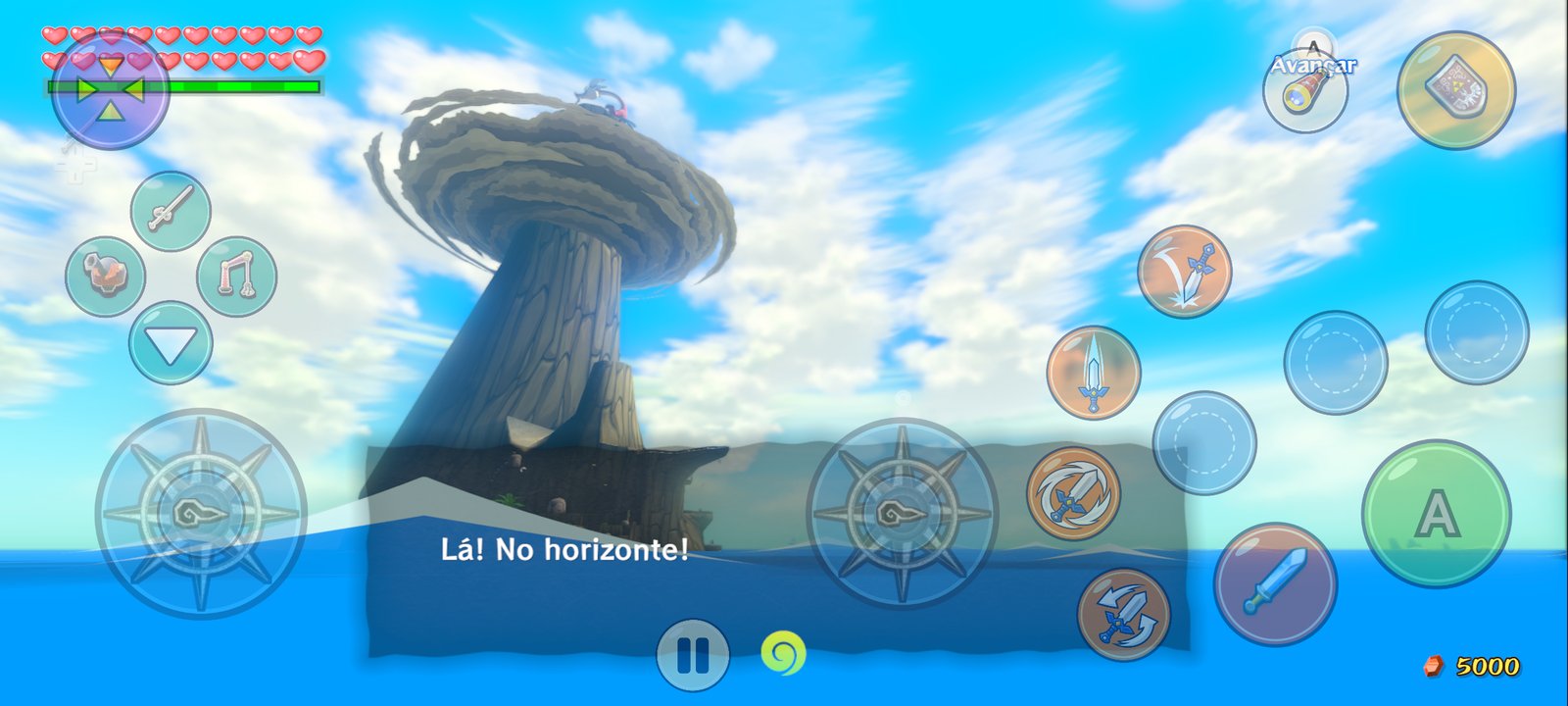 Dragon Roost Island, dialogue in Portuguese
