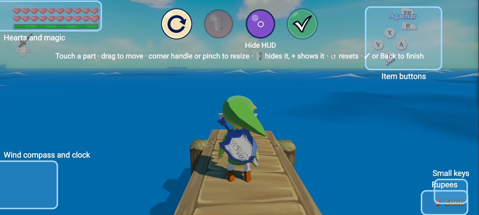 HUD layout editor