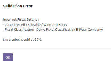 fiscal classification rule wine warning