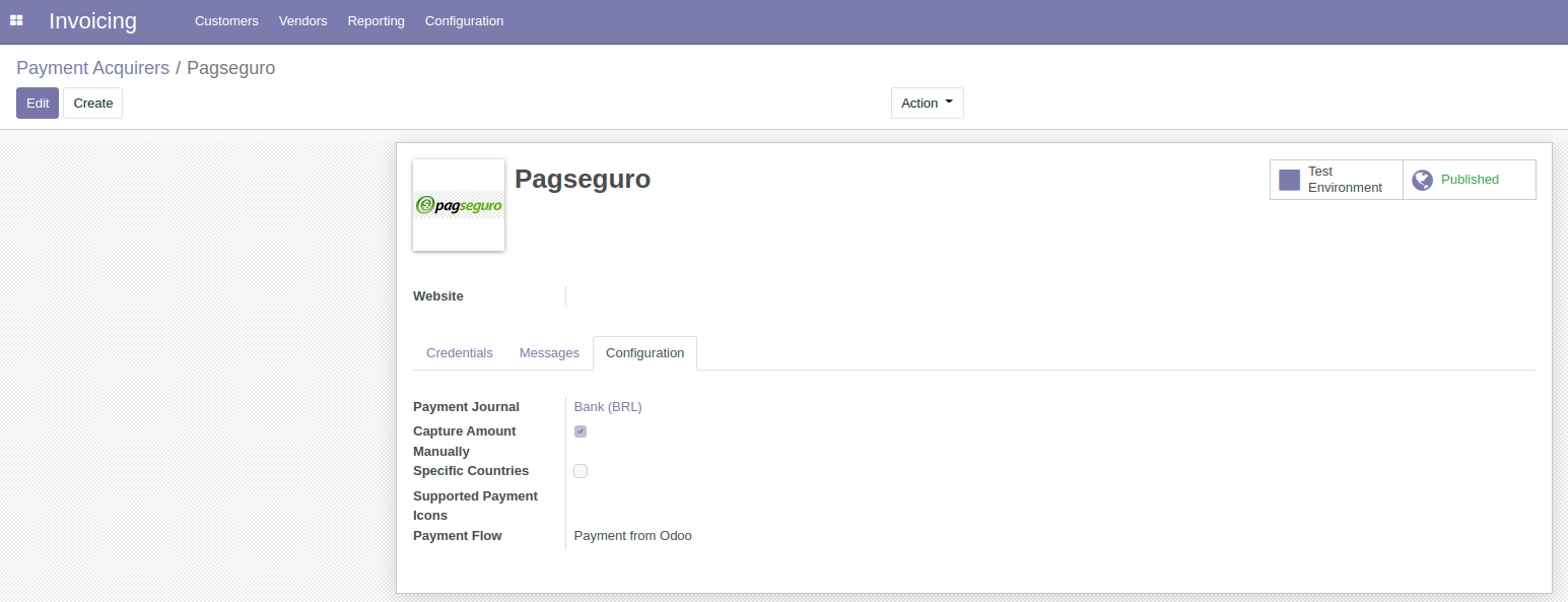 Payment acquirer pagseguro