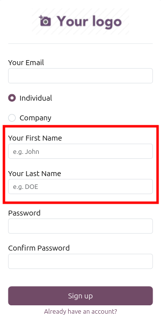 signup