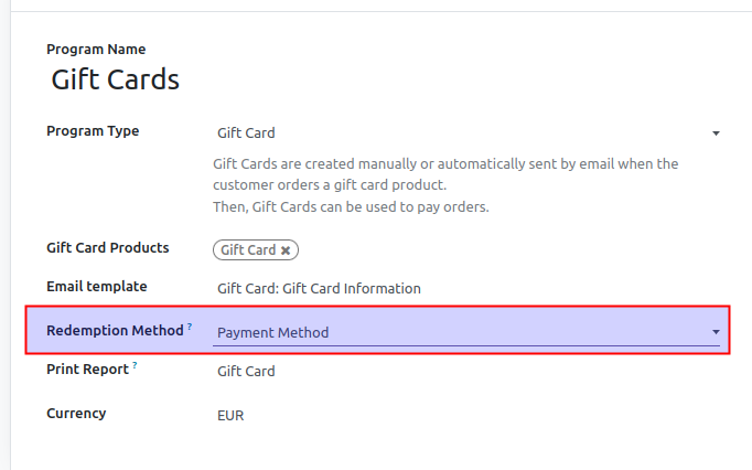 Configure a loyalty program to be redeemed as payments