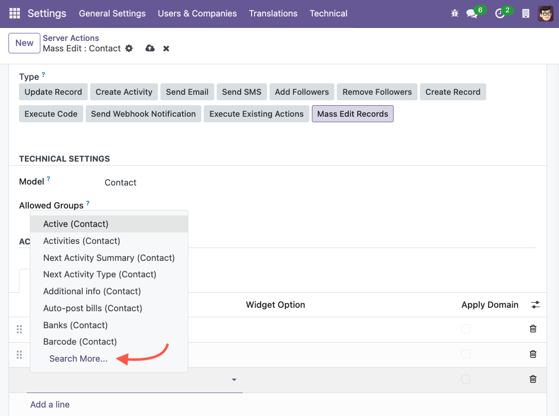 OCA Mass Editing Field