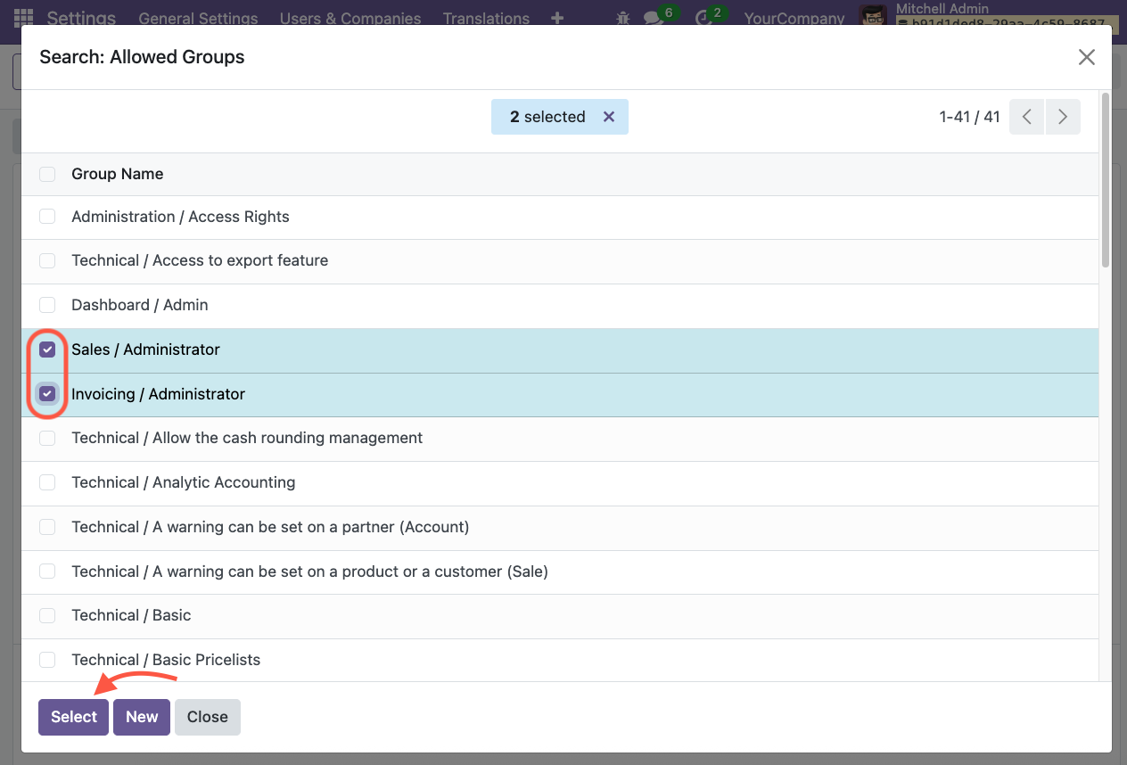OCA Mass Editing Securtiy Groups
