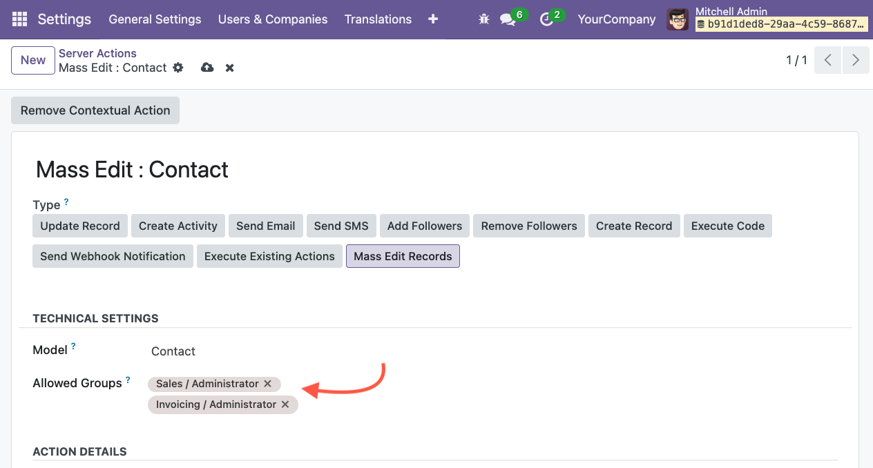 Odoo Mass Editing Security Result