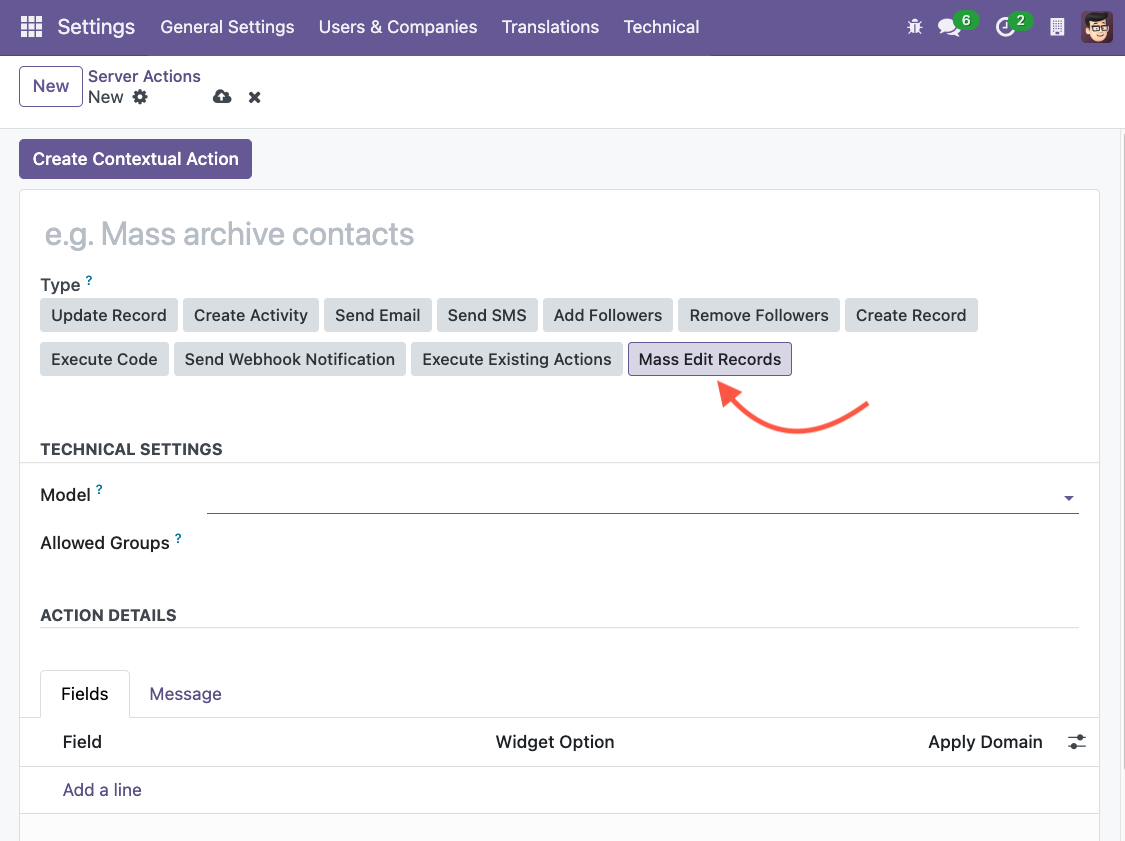 OCA Mass Editing Type