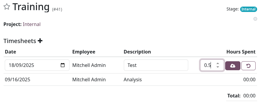 Add timesheet line