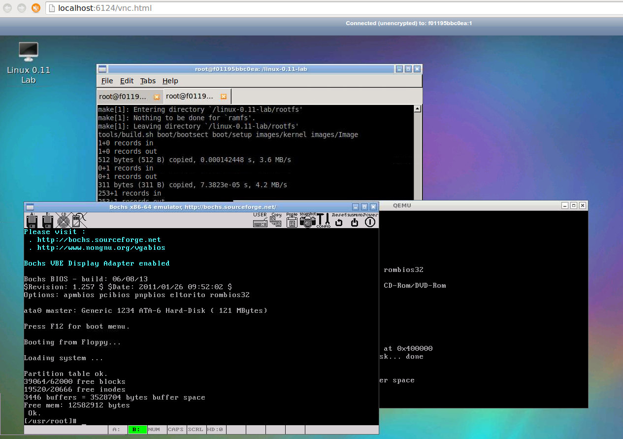 Linux 0.11 Lab Demo