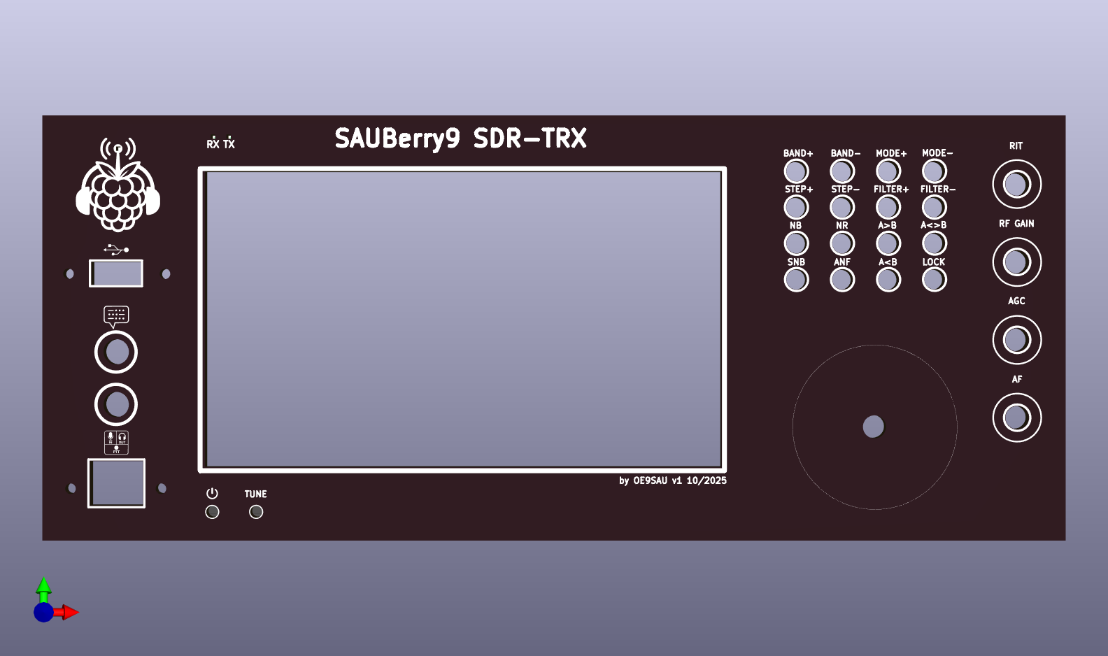 SAUBerry front v1.1, from the project README