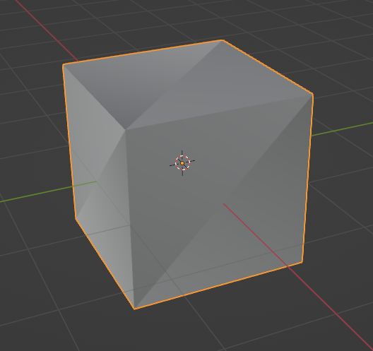 Cube with broken shading