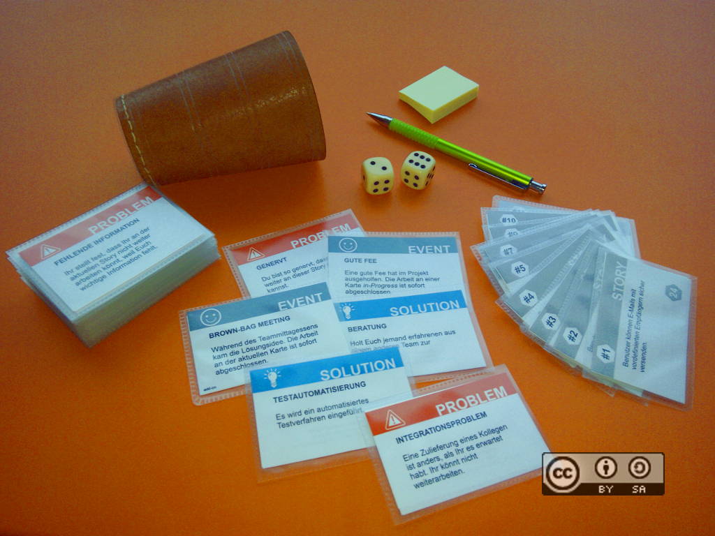 The main game material of Scrum Card Game