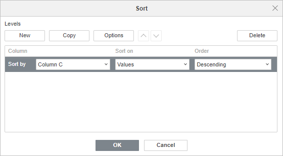 Sort Data Buttons Sort and filter data