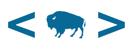 Bison between two angle brackets