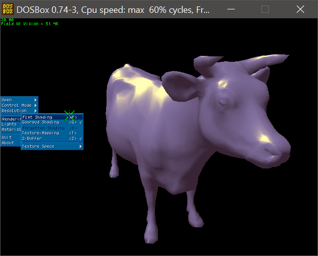 Screen-shot cow