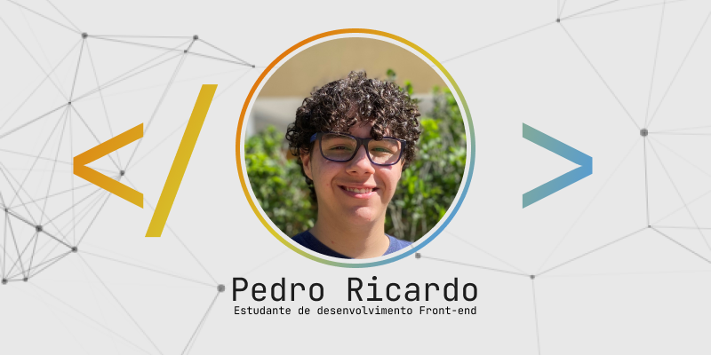 Cartão pessoal Pedro Ricardo, Estudando de desenvolvimento Front-end