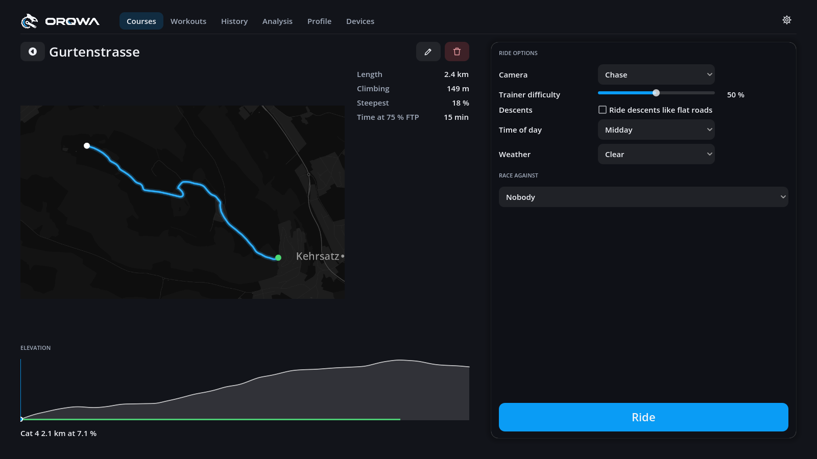 A course page