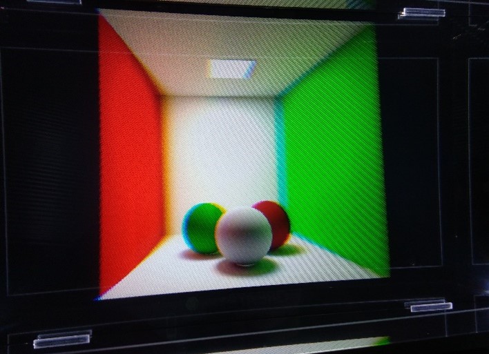 Cornell box path tracing on looking glass different view
