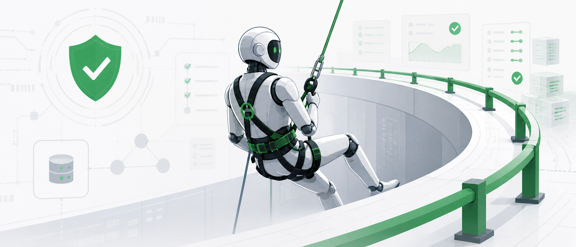 AI agent wearing a security harness