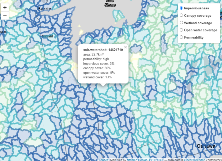 *Figure 2: Subwatershed Properties*