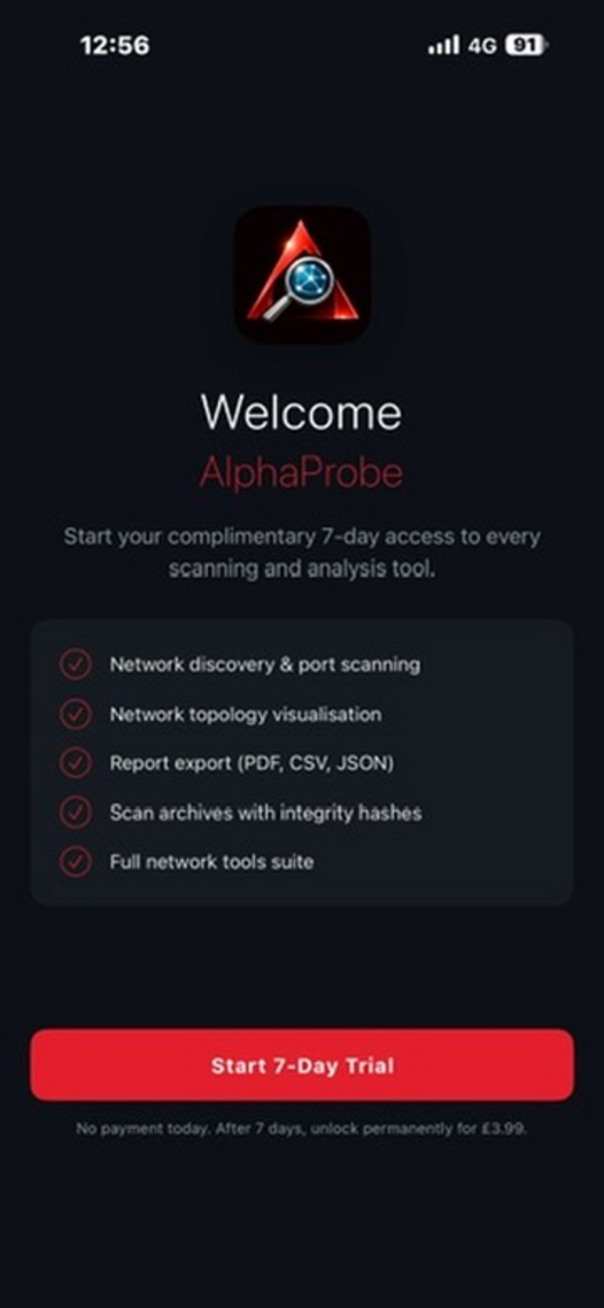 AlphaProbe — Welcome & trial