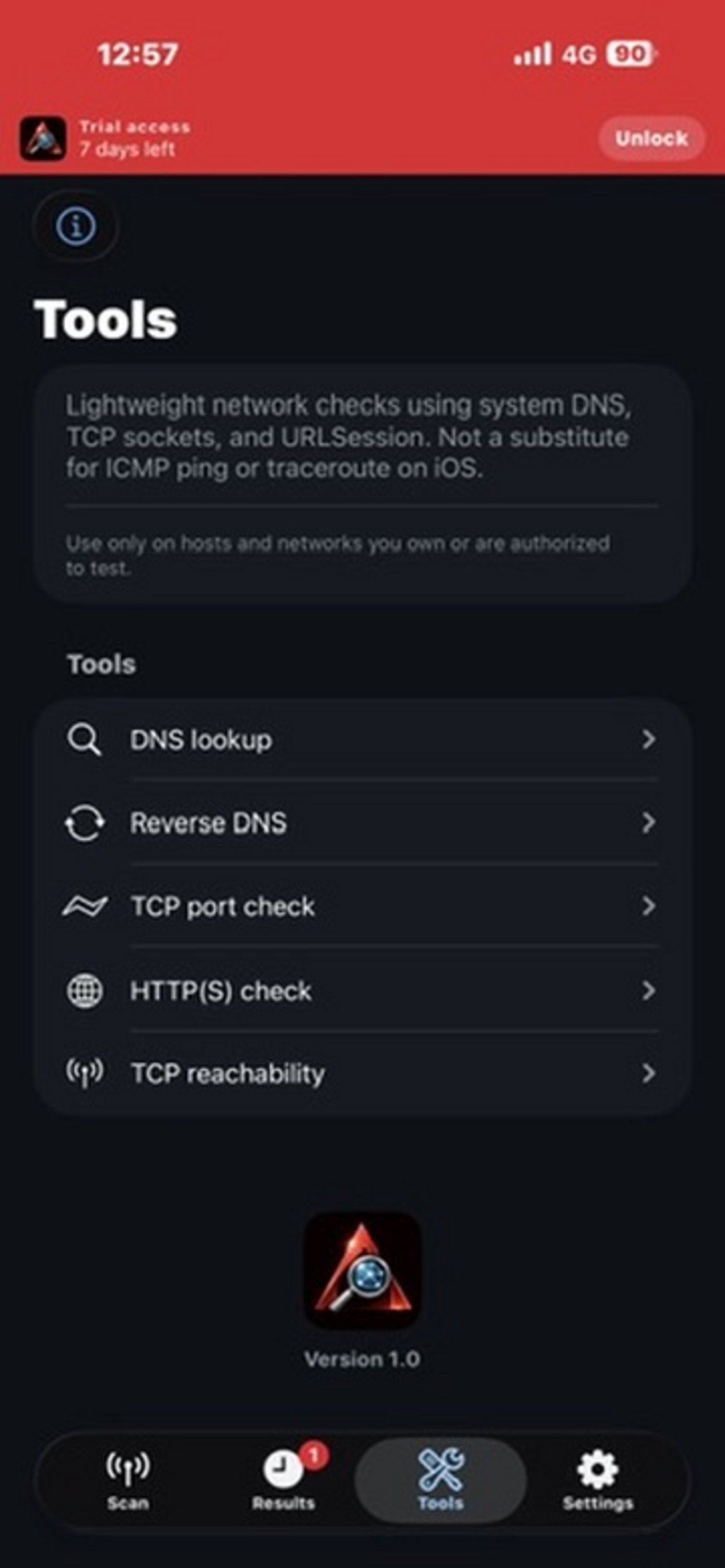 AlphaProbe — Network tools