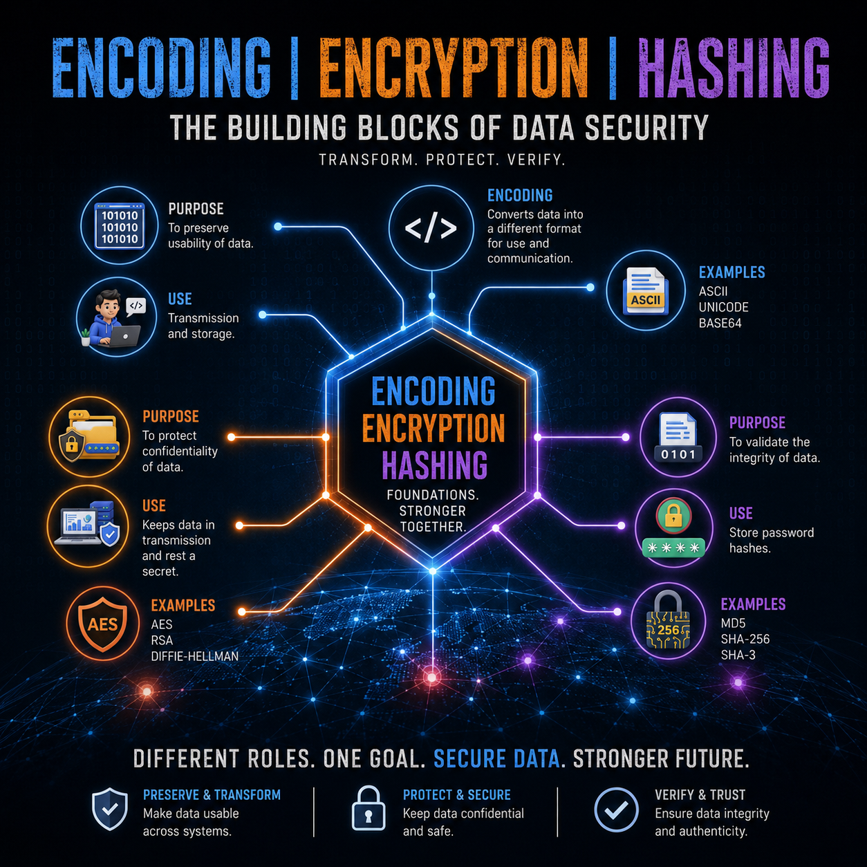 Encoding, Encryption and Hashing — the building blocks of data security