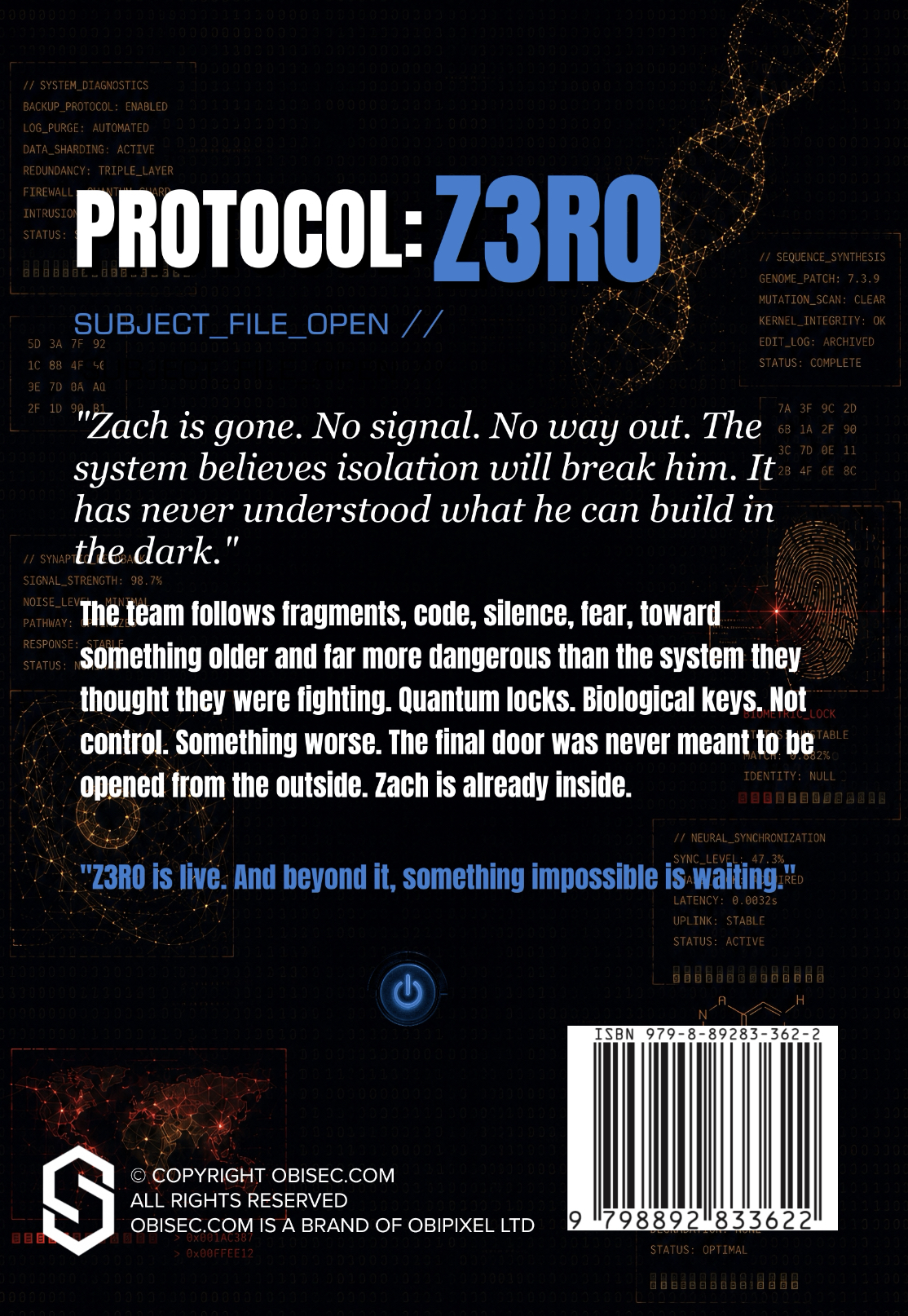 PROTOCOL: Z3R0 — Back Cover