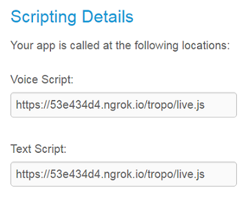 Tropo Scripting Application