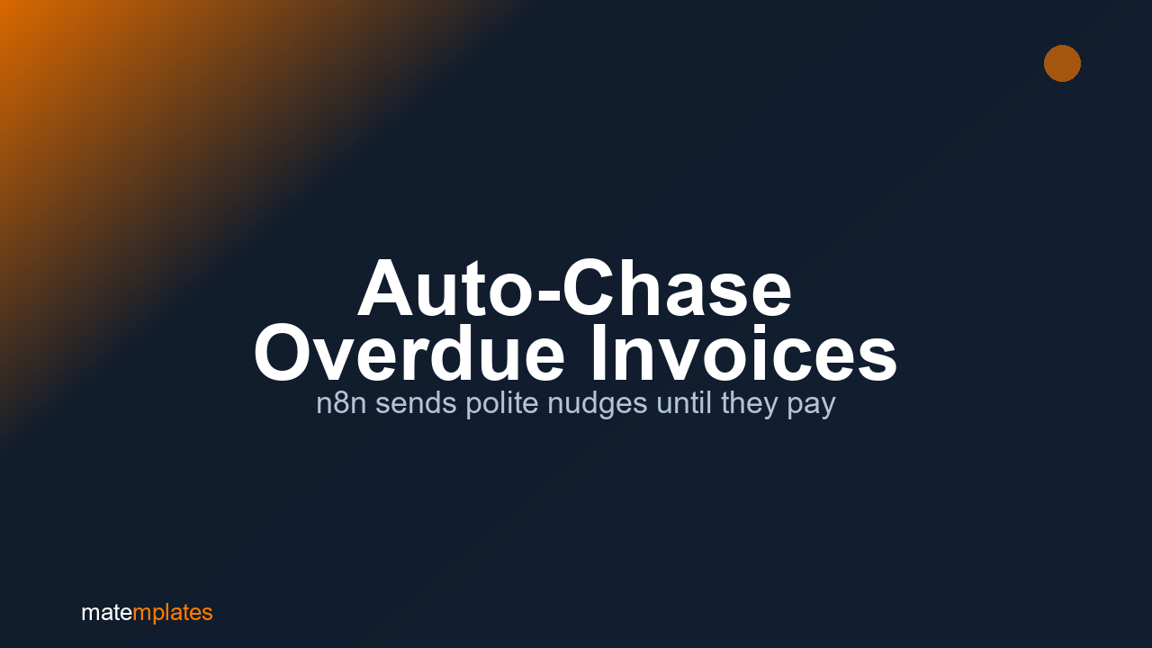 Invoice follow-up cover