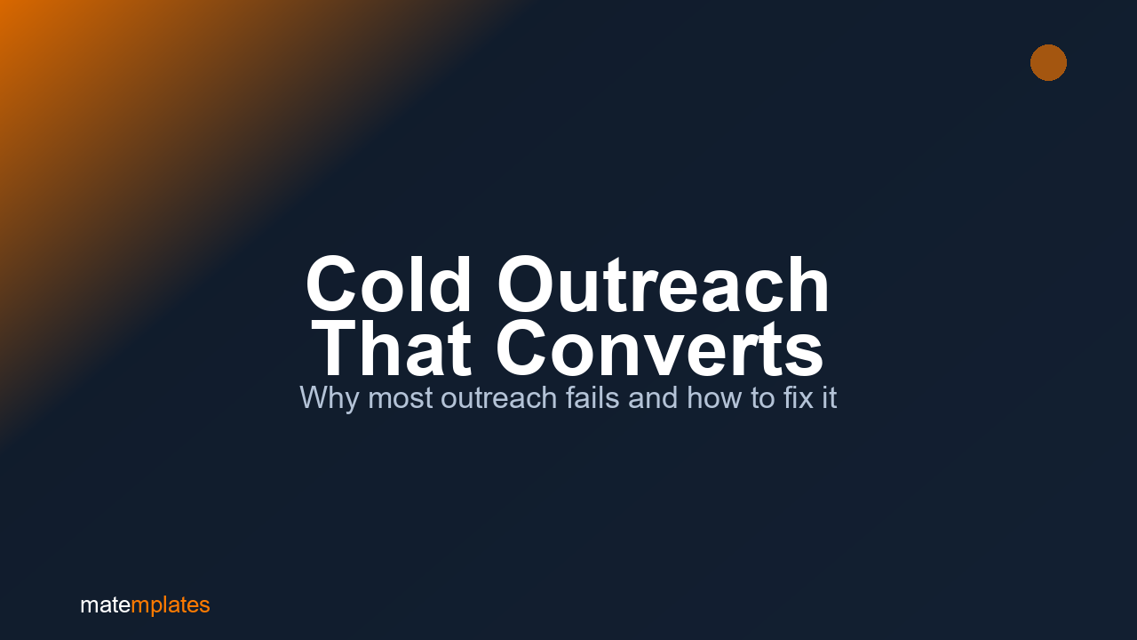 Cold outreach cover